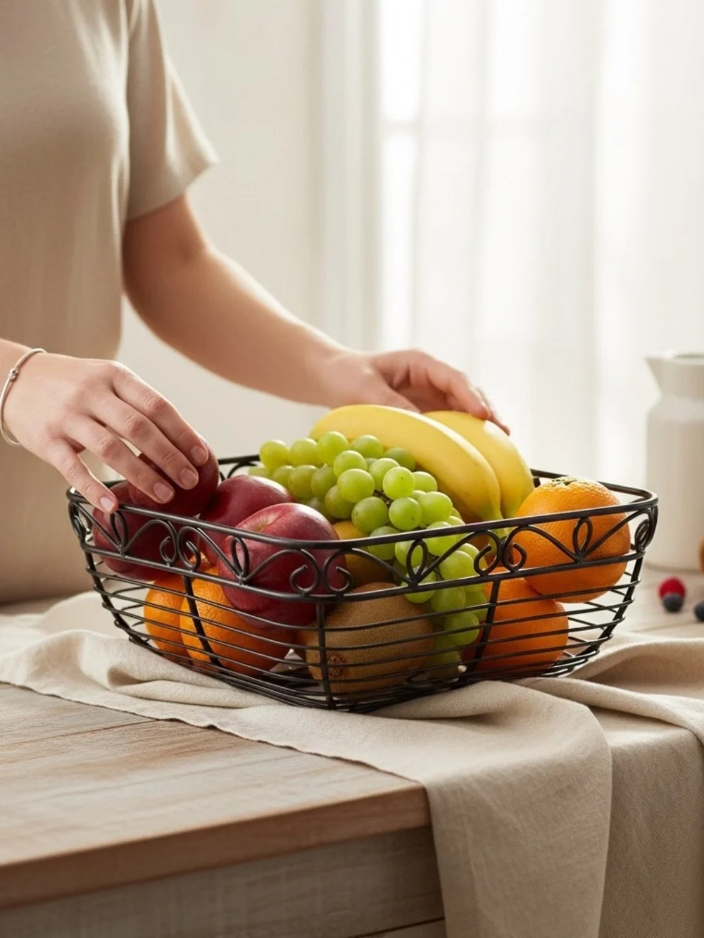 Fruit Basket Great Gatherings Decorative Black Metal
